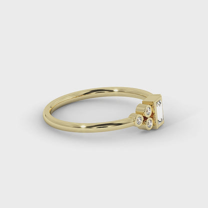 Baguette & Round Lab Grown Diamond Ring