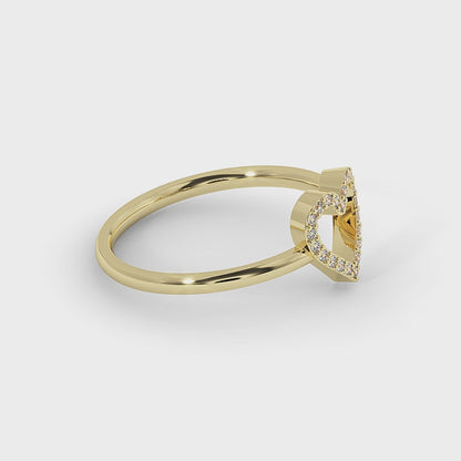 Open Heart Lab Grown Diamond Ring