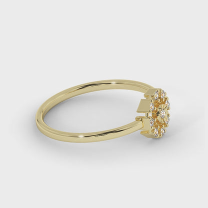 Openwork Halo Lab Grown Diamond Ring