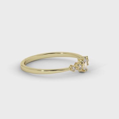 Oval & Round Cluster Lab Grown Diamond Ring