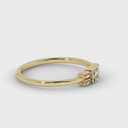 Minimalist Baguette Cluster Ring