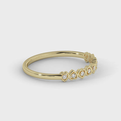 Minimalist Lab Grown Diamond Heart Ring