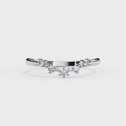Diamond Crown Wedding Band | Tiara Stacking Ring