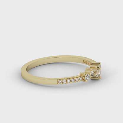 Delicate Cluster & Pavé Diamond Ring