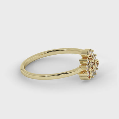 Swirl Cluster Lab Grown Diamond Ring